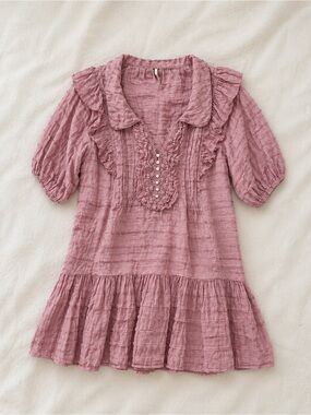 Free People Elora Dress Size XS Romantic Boho Cottage Ballet Victorian Pink